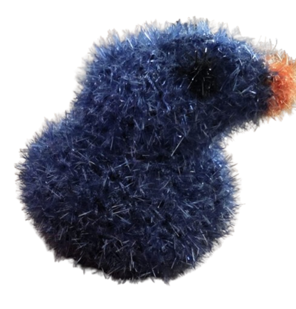 Gehaakte badeend blauw