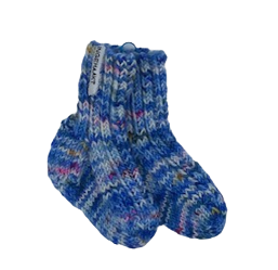 Bioluxe twisting delft blue sokken volwassenen